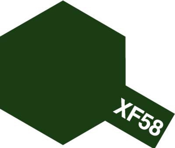 Acrylic Mini XF-58 Flat Olive Green Paint 10ml T81758