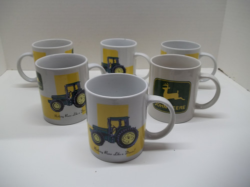 6 Pc John Deere Coffee Cup set, Licensed. 