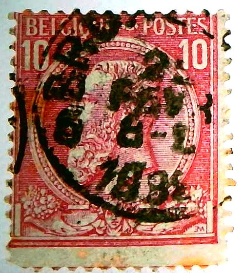 1883-84 Belgium King Leopold II 10C Rose Color