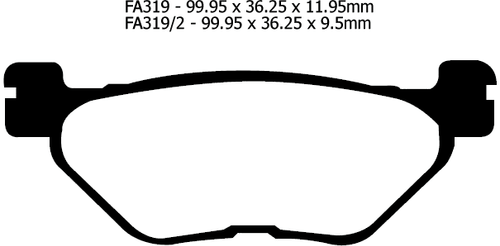 Pastillas de Freno Trasero EBC Brakes para XT1200Z (FA319/2)