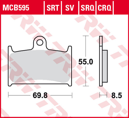 TRW Pastilla de Freno Delantera para Triumph Tiger Explorer 1200/XC/ABS 2012-2015 (MCB595SV)