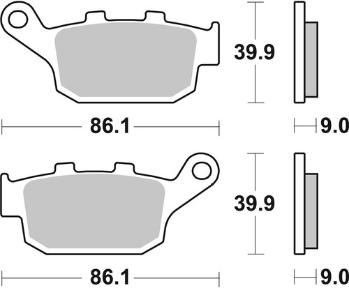SBS Pastilla de Freno Trasera para Honda CB500X/XA/F/CBR - NC750X/XA - Versys 650 desde 2017. (881LS)