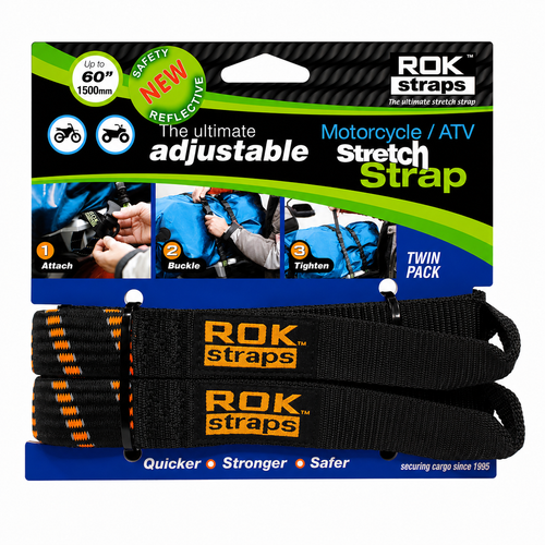 PACK ROK STRAPS NEGRA FRANJA NARANJA 1,50 MT ROK00058