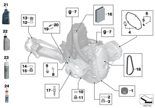 Golilla Drenaje Caja Cambio  R1200 GS/GS Adventure/RT