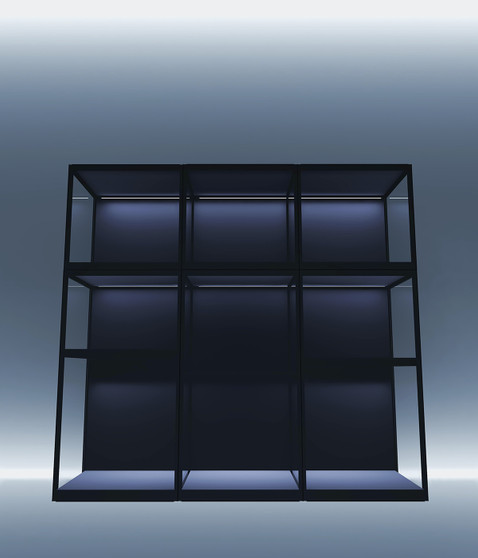 Moduspace, Moducase MAX2101 display wall combination, Display cabinet, Dust proof, Modular display