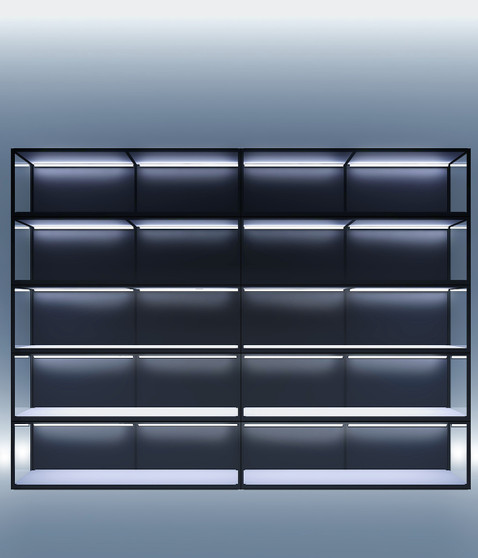 Moduspace, Moducase SIXTH3305 display wall combination, Display cabinet, Dust proof, Modular display