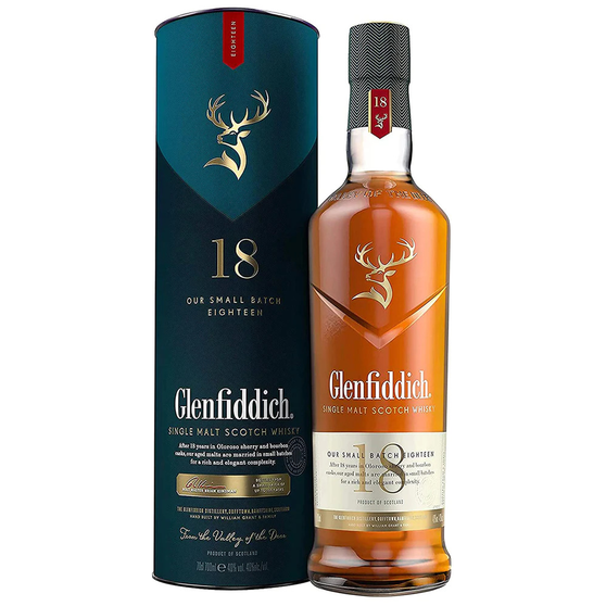 Glenfiddich Small Batch Eighteen Single Malt Scotch Whisky 18 Year Old [700ML]