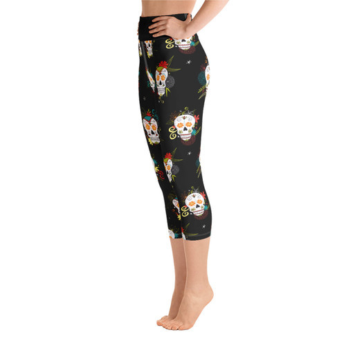 Women's Sugar Skull Bottom by Outdoor DIVAS, cute patterned base layer pant Women's Sugar Skull Bottom by Outdoor DIVAS, cute patterned base layer pant