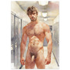 Neil in the Locker Room Giclée Print – Fine Art Male Figure Wall Art