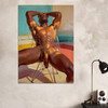 The Big Stretch Giclée Print – African American Man Art