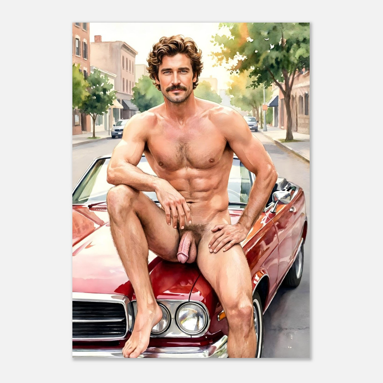 Lee Horsley Matt Houston Giclée Print – Retro 70s TV Star Art