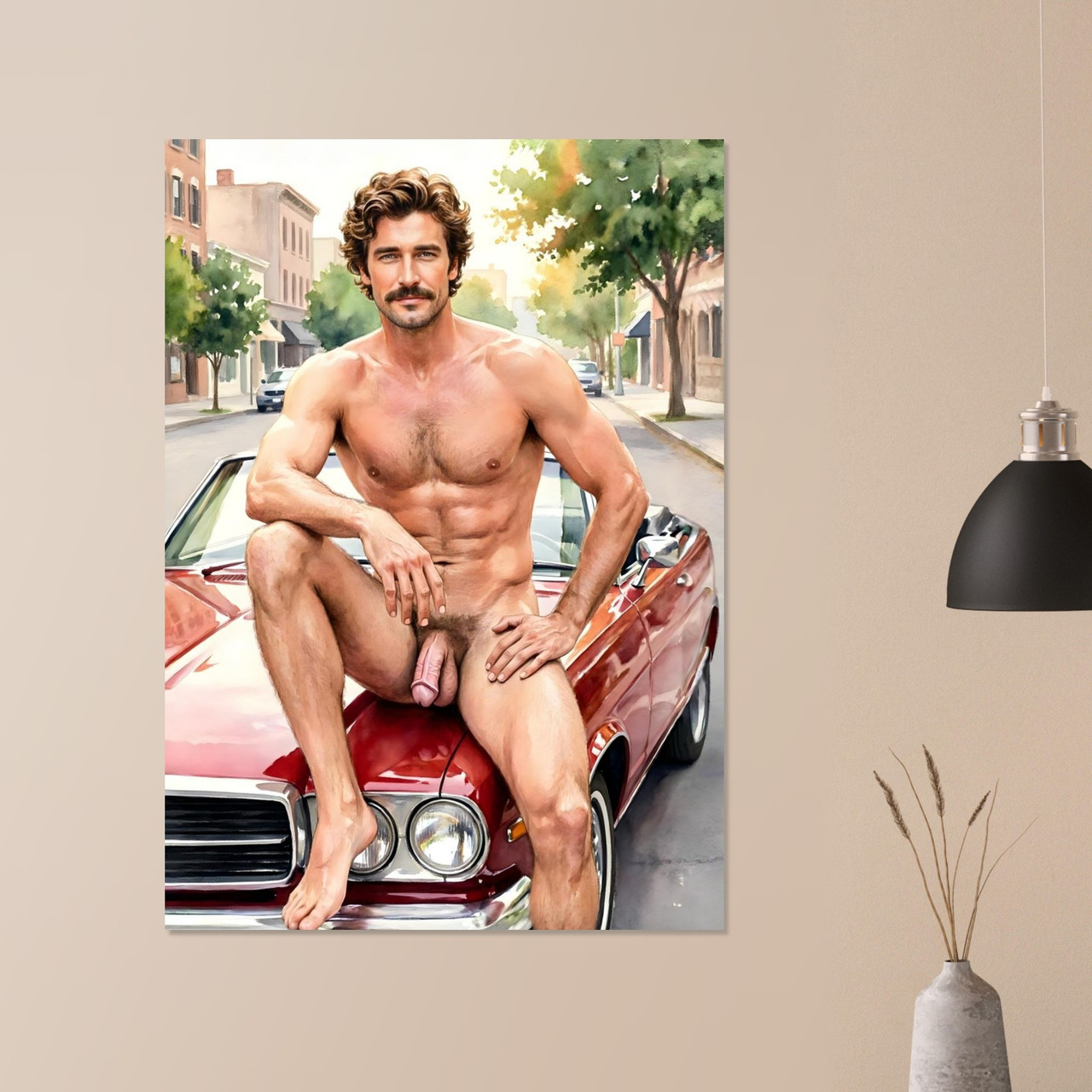 Lee Horsley Matt Houston Giclée Print – Retro 70s TV Star Art