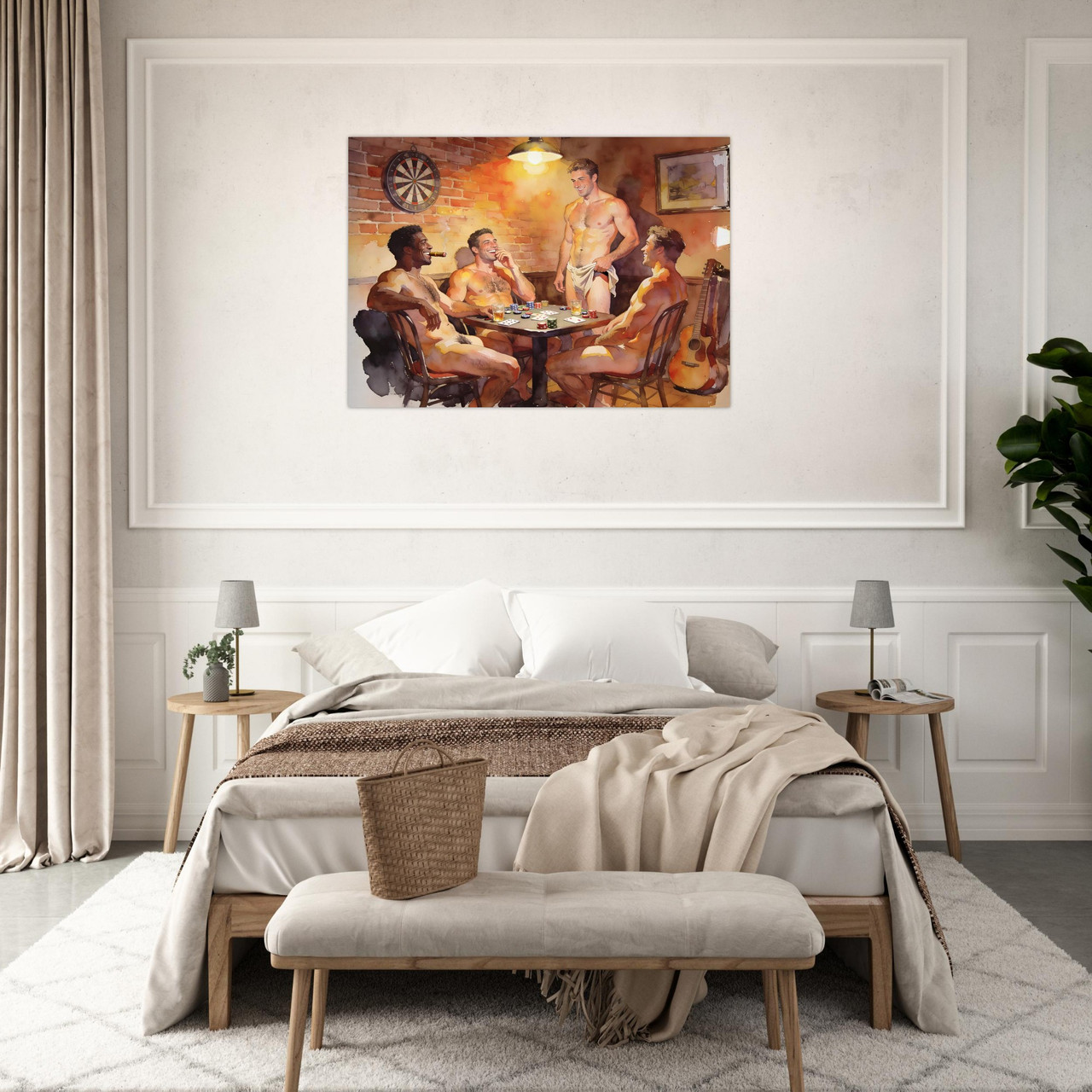 The High Stakes Giclée Poster – Risqué Strip Poker Game