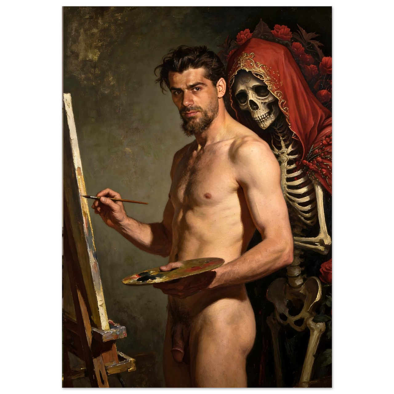 Memento Vivere Giclée Print – Artist & Death Portrait