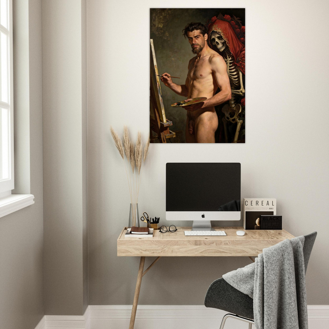 Memento Vivere Giclée Print – Artist & Death Portrait