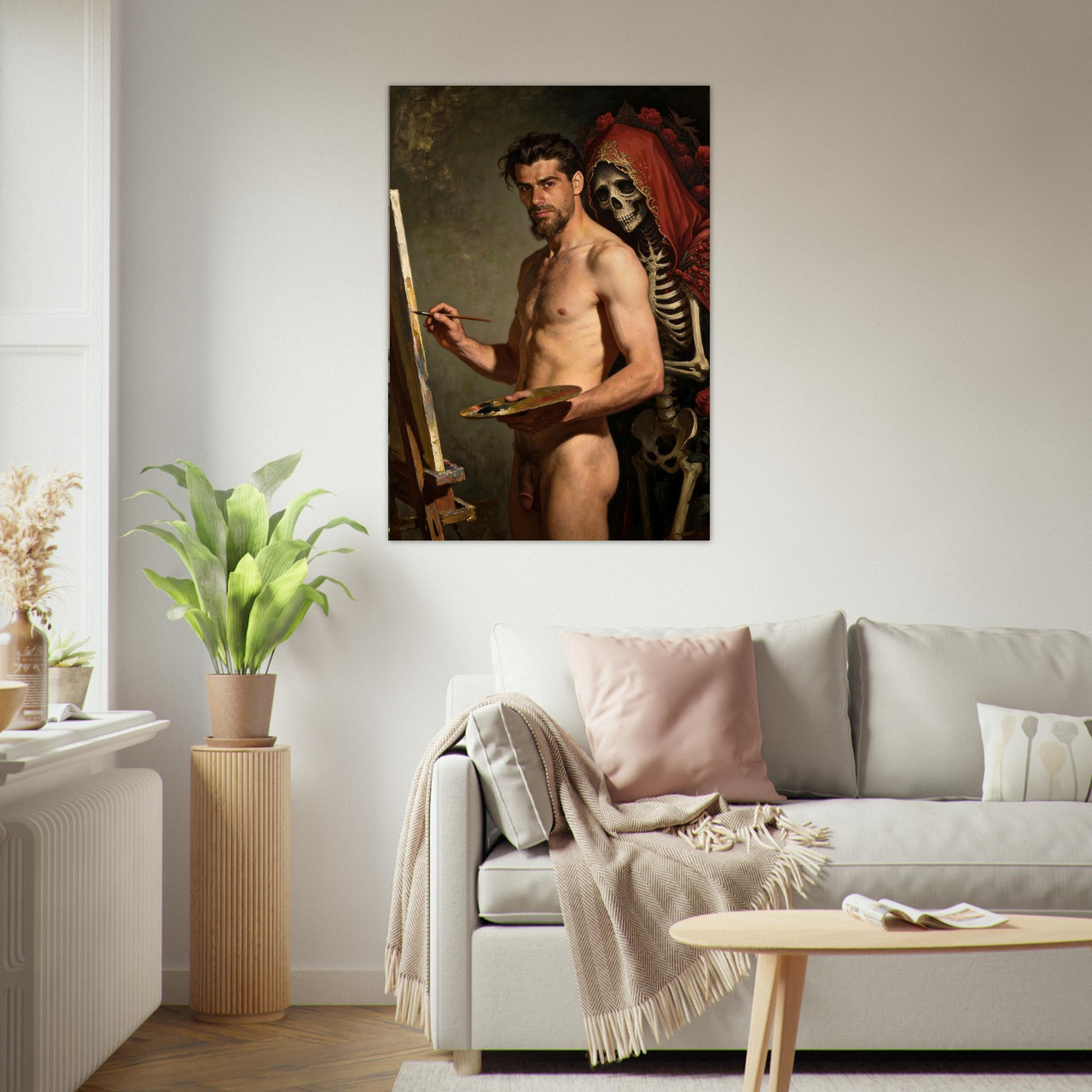 Memento Vivere Giclée Print – Artist & Death Portrait