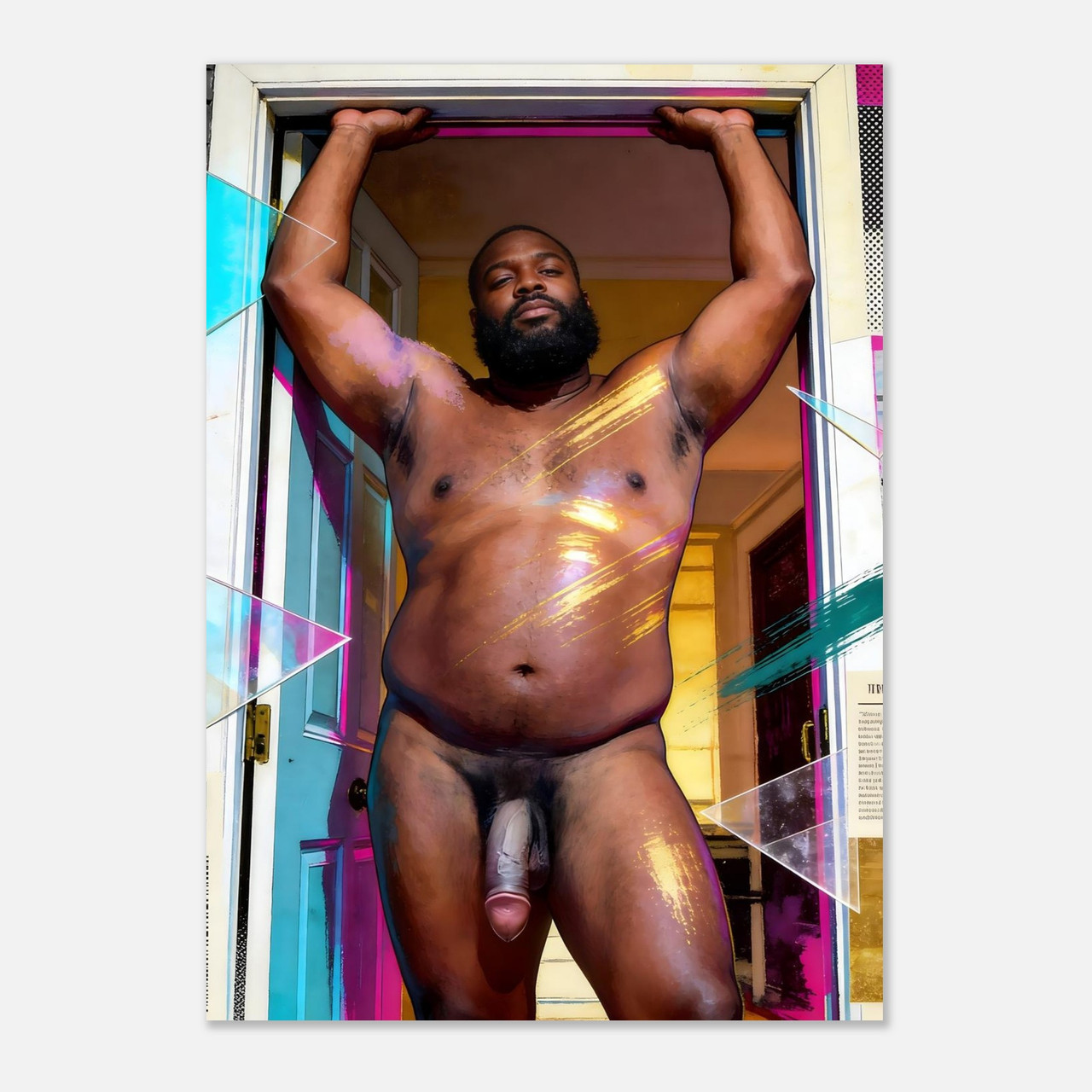 Marcus At Home Giclée Print – African American Male Body Art