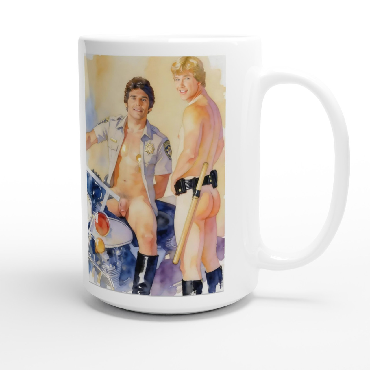 CHiPS Ponch & John Mug | 70s TV Show Retro Coffee Cup