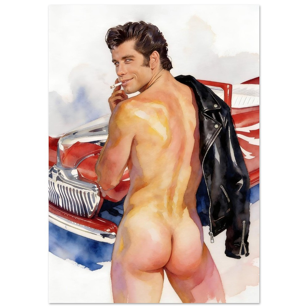 John Travolta 'Greased Lightnin'' Gicleé Print