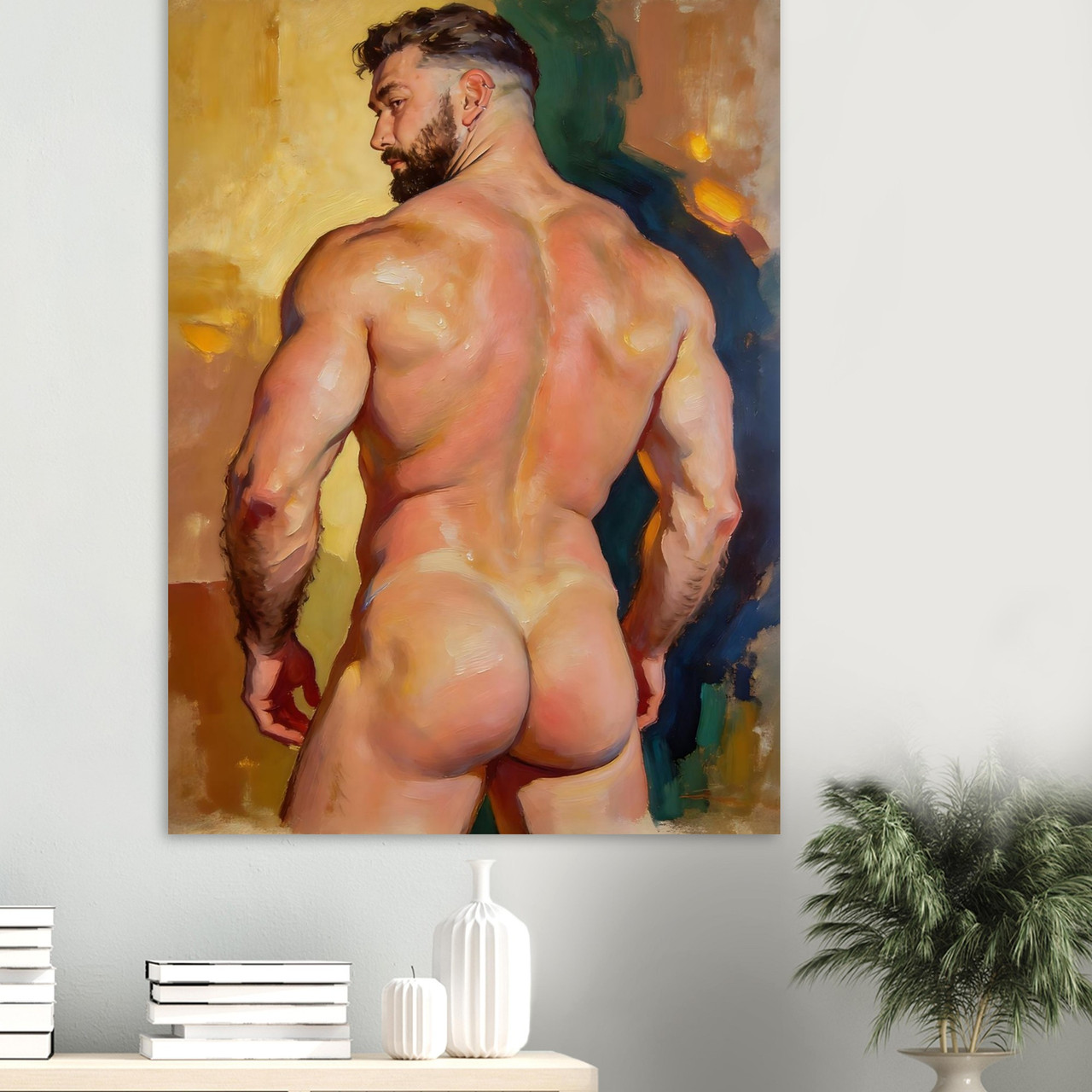 The Bare Bear Giclée Print – Funny Cheeky Gay Art