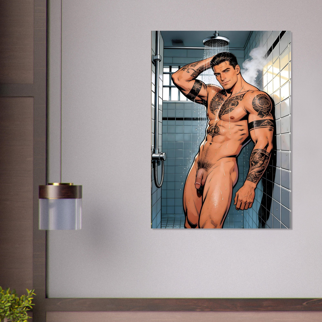 Steam and Defiance Giclée Print – Rugged Masculinity Queer Art