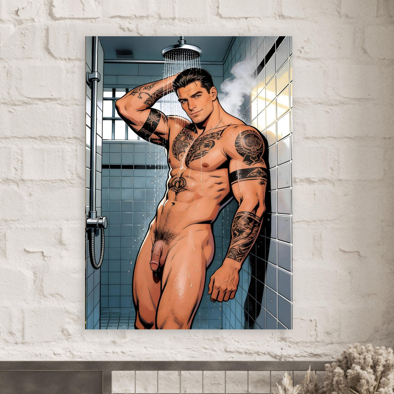 Steam and Defiance Giclée Print – Rugged Masculinity Queer Art