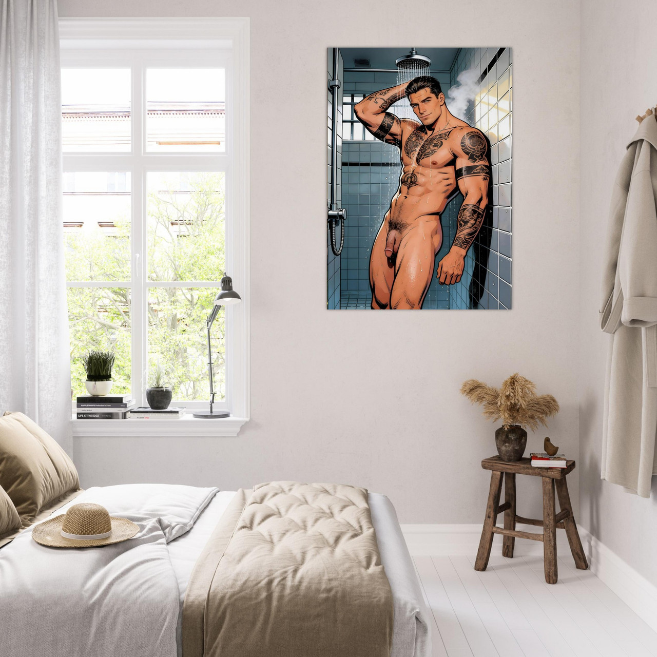 Steam and Defiance Giclée Print – Rugged Masculinity Queer Art