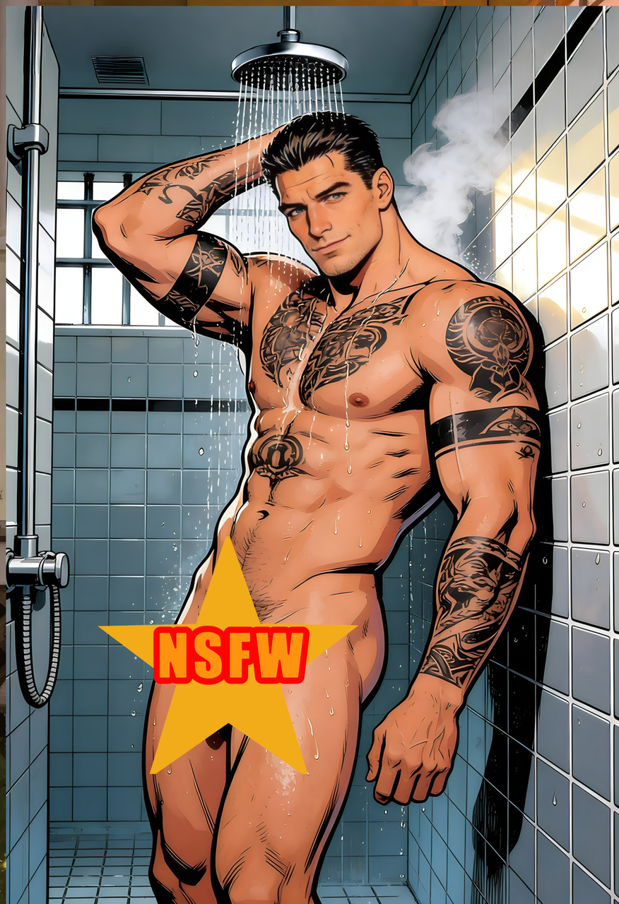 Steam and Defiance Giclée Print – Rugged Masculinity Queer Art