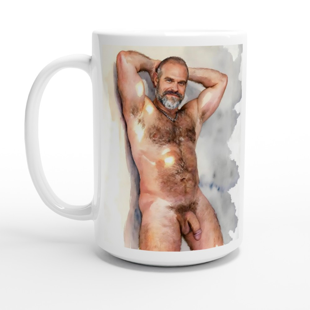 David Harbour Stranger Things Ceramic Mug - 15oz, Dishwasher Safe