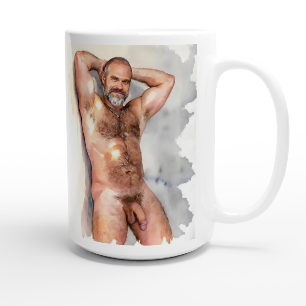 David Harbour Stranger Things Ceramic Mug - 15oz, Dishwasher Safe