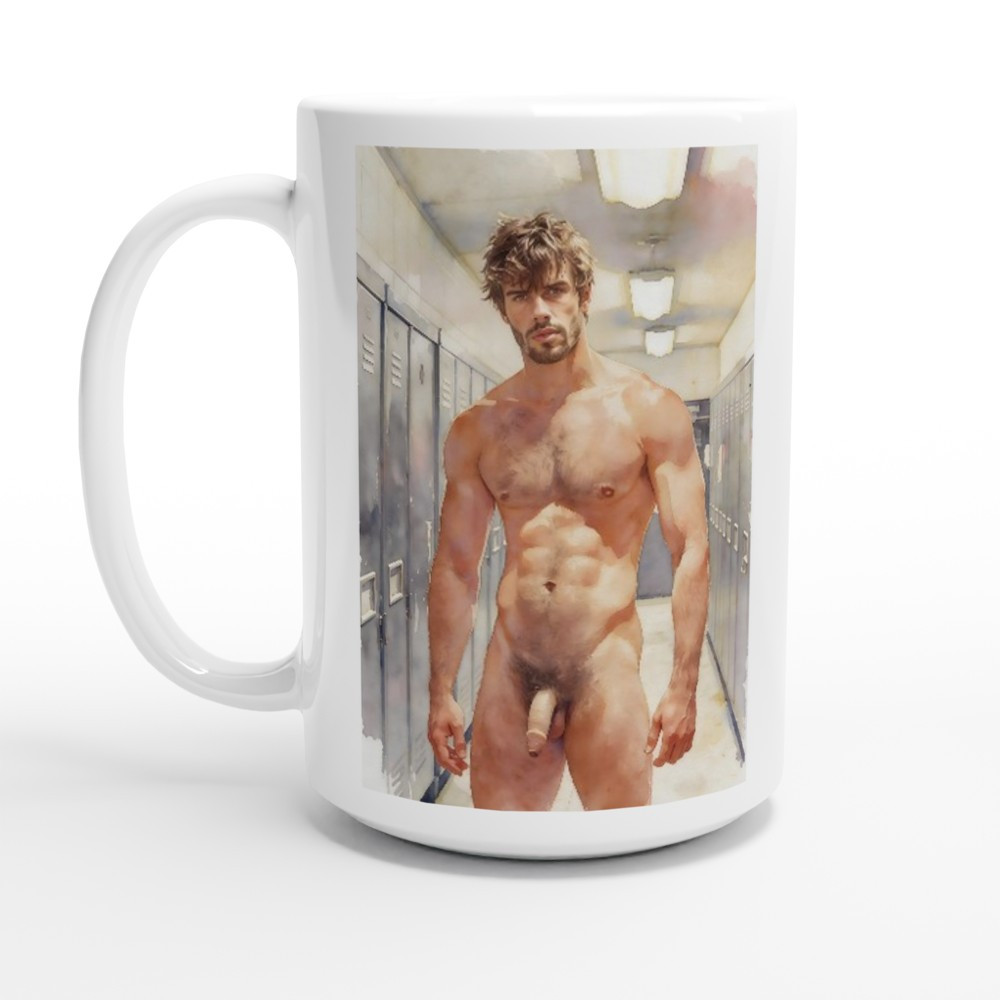 Neil in the Locker Room Ceramic Mug | 15oz Microwave & Dishwasher Safe