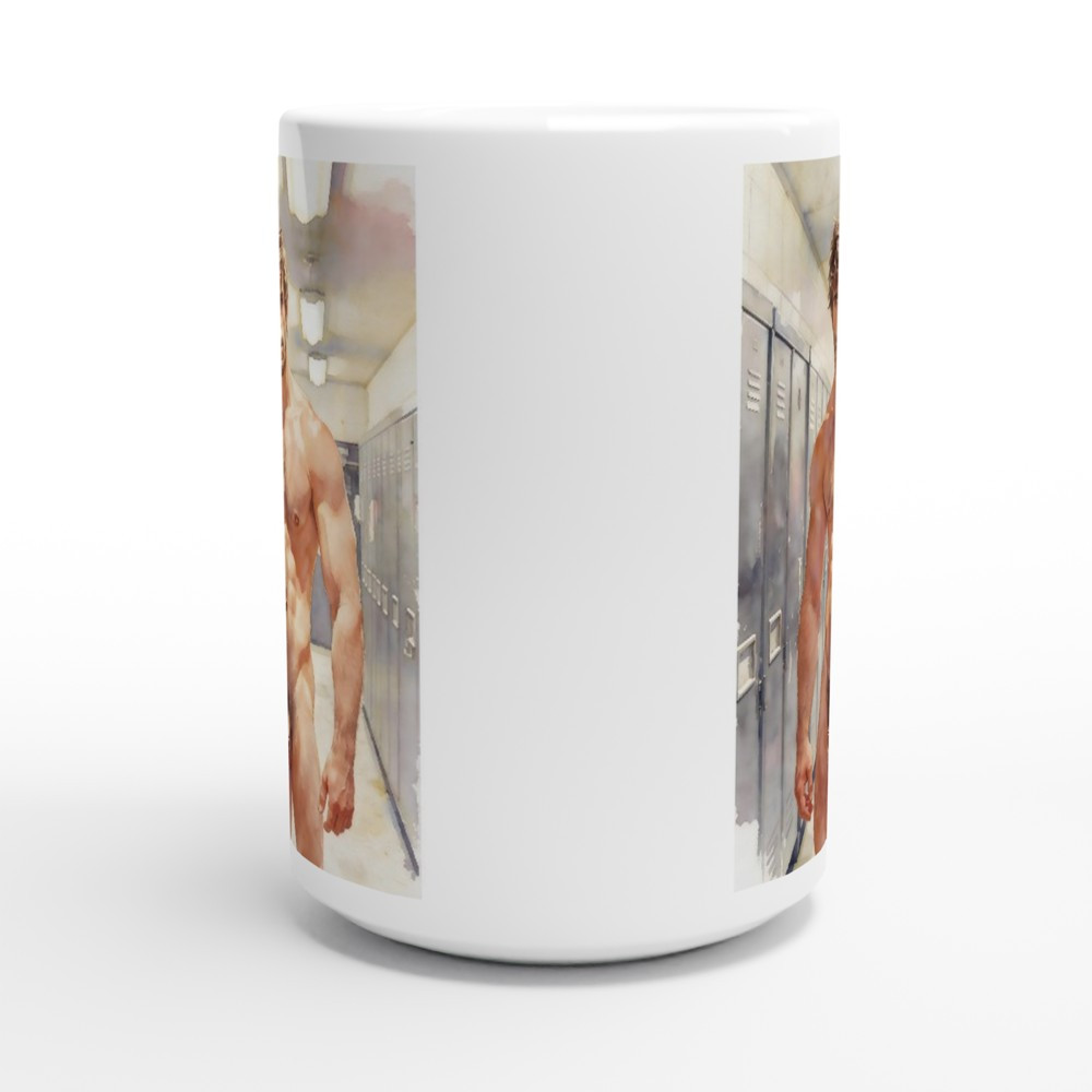 Neil in the Locker Room Ceramic Mug | 15oz Microwave & Dishwasher Safe