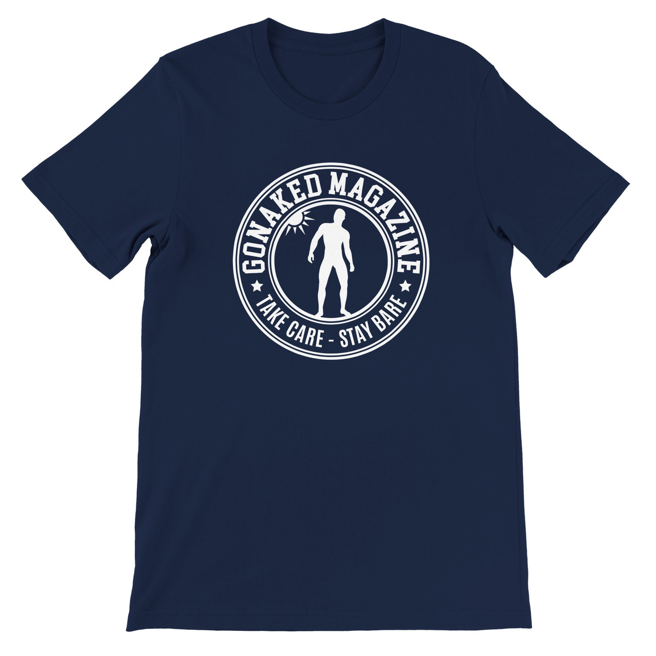 GoNaked Logo Crewneck T-shirt | Bella + Canvas 3001