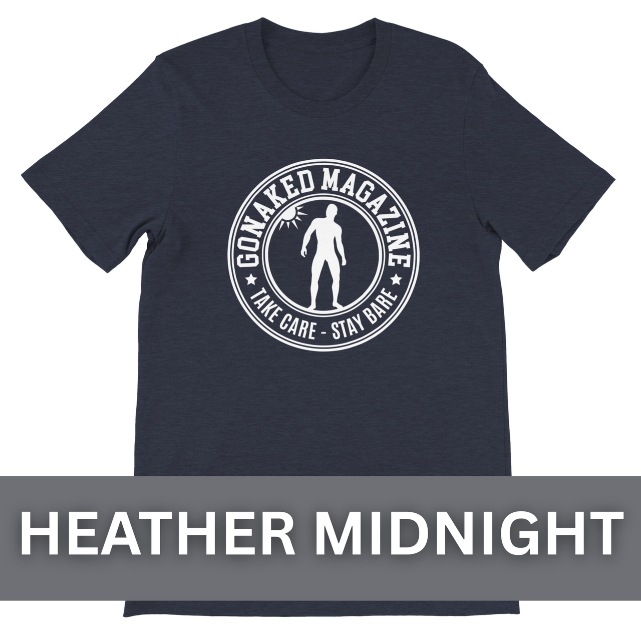 GoNaked Logo Crewneck T-shirt | Bella + Canvas 3001