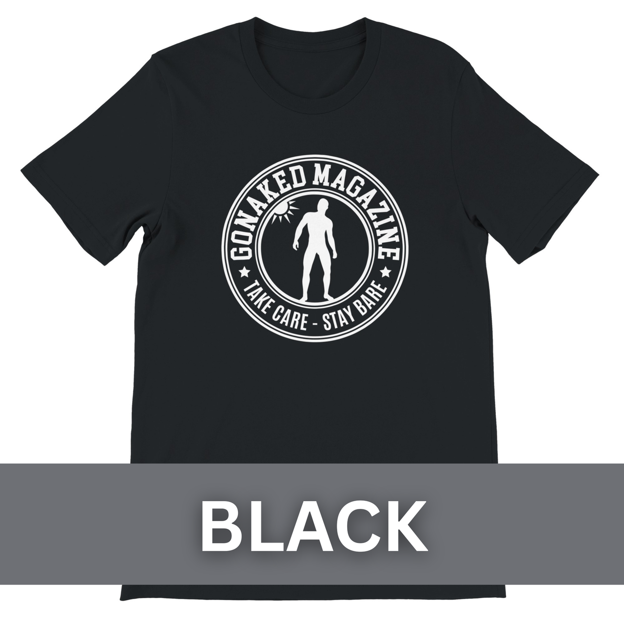 GoNaked Logo Crewneck T-shirt | Bella + Canvas 3001