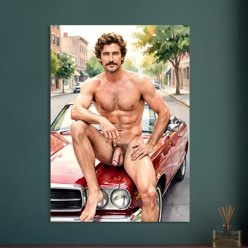 Lee Horsley Matt Houston Giclée Print – Retro 70s TV Star Art