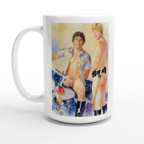 CHiPS Ponch & John Mug | 70s TV Show Retro Coffee Cup