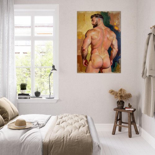 The Bare Bear Giclée Print – Funny Cheeky Gay Art