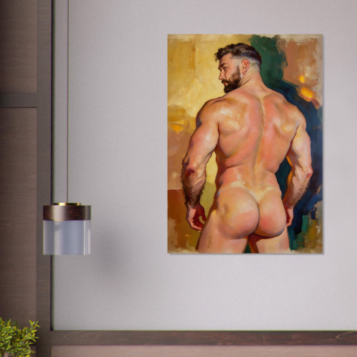 The Bare Bear Giclée Print – Funny Cheeky Gay Art