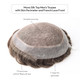 LF-M Wholesale Mono Top Men’s Toupee base size 7"×9"  with Poly Perimeter and French Lace Front