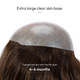 S14  Extra large skin base Remy hair topper for women base size 8"×9.75"