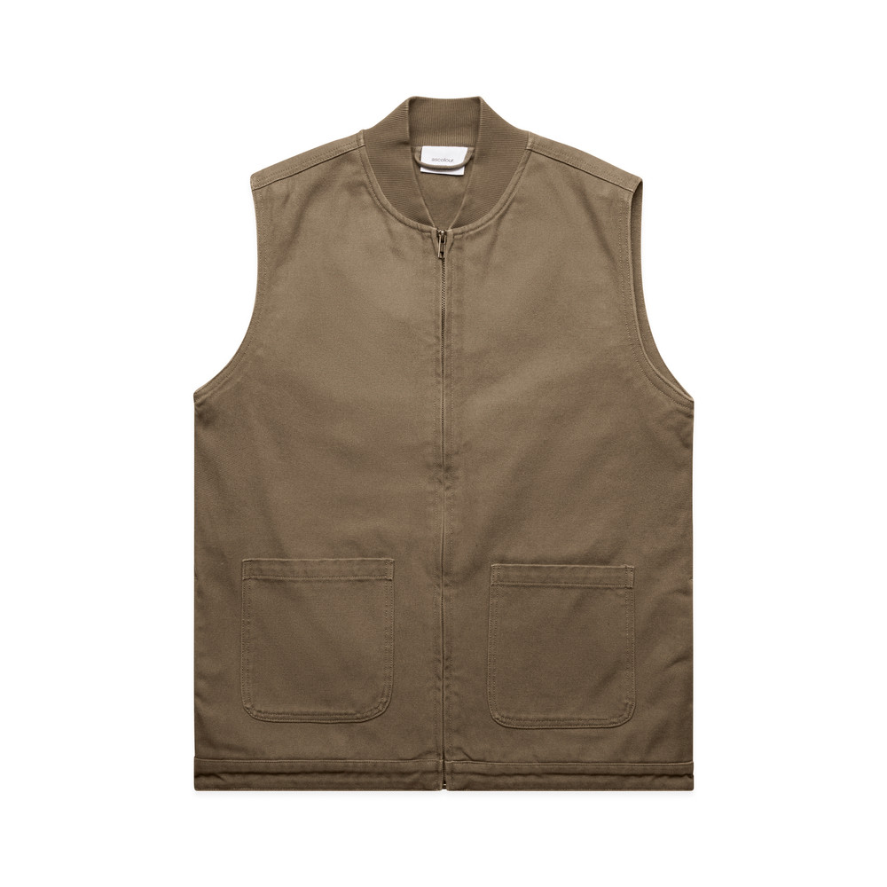 Canvas Heavy Vest — Walnut