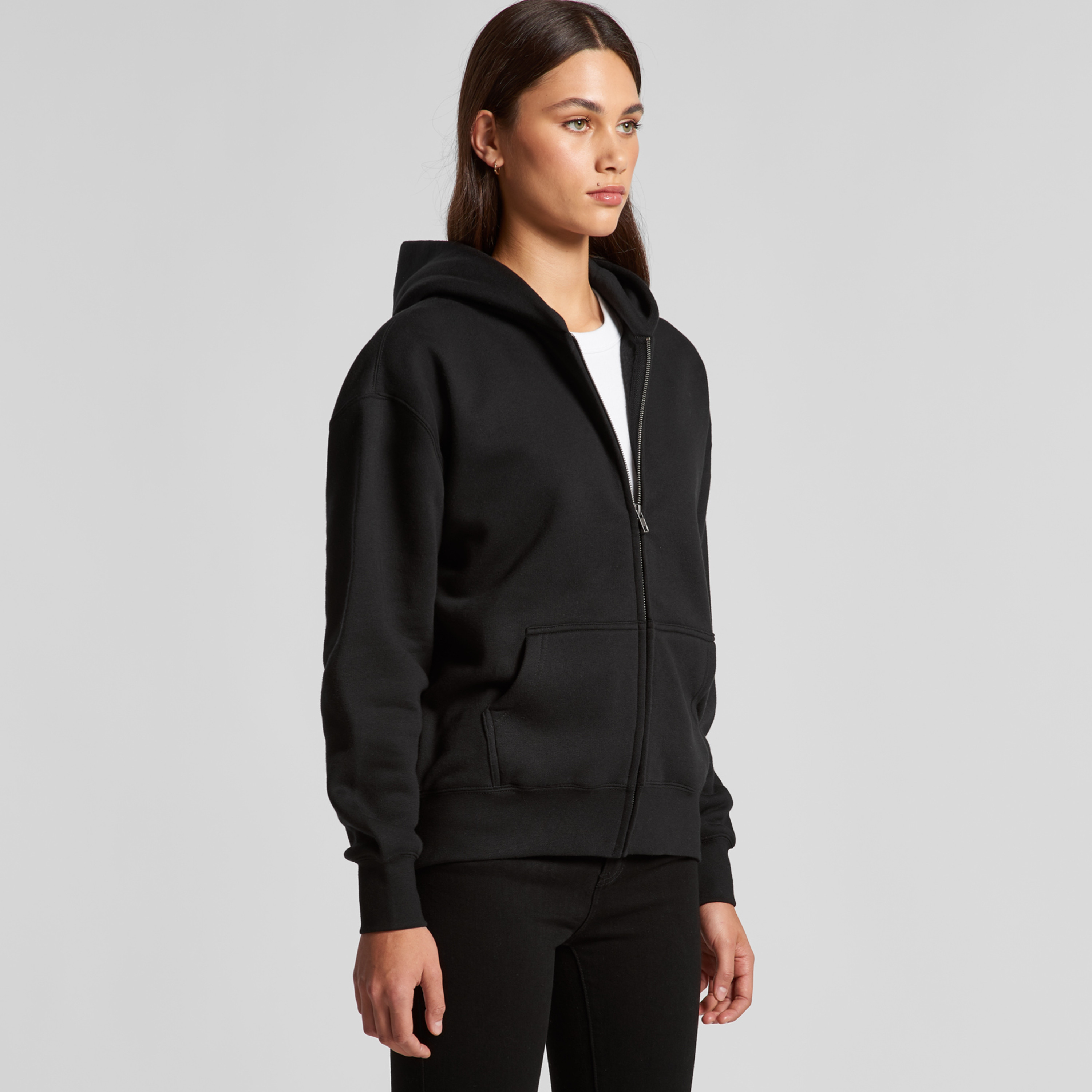 Relaxed Zip Through Hoodie