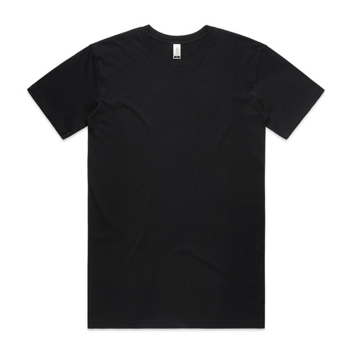 Plain black T-shirt used as an external reference for a repeat garment body