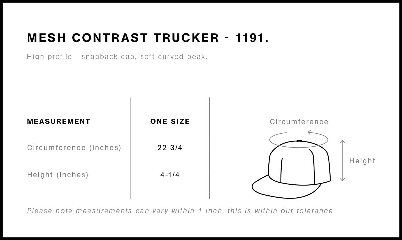 Mesh Contrast Trucker Cap | 1191 44
