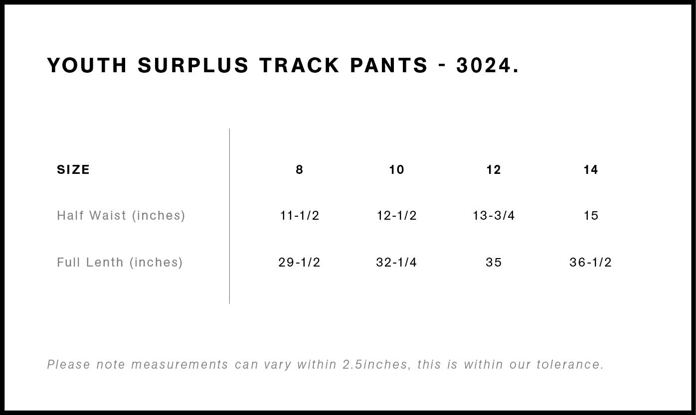 Kids Supply Surplus Track Pants - 3023