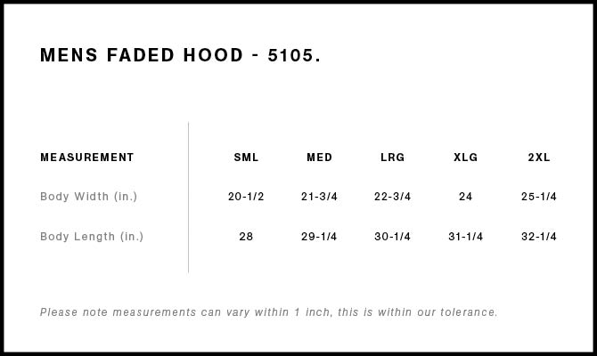 Faded Hood - 5105 - AS Colour US