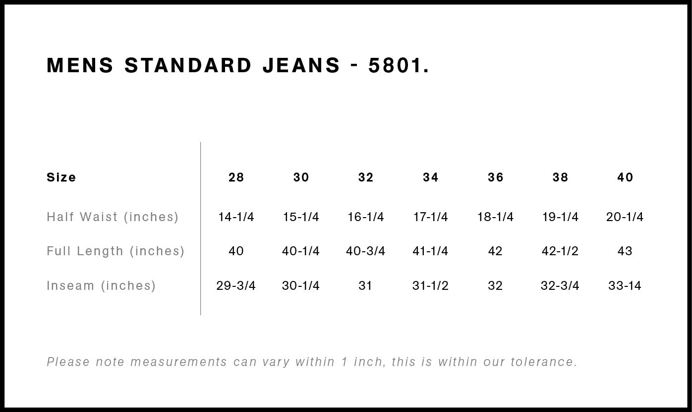 Mens Standard Jeans - 5801 - AS Colour US