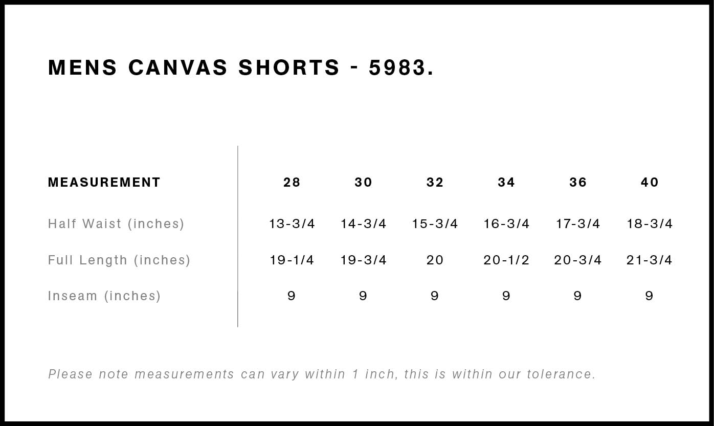 5983 Canvas Shorts | Rebrandable Shorts | AS Colour