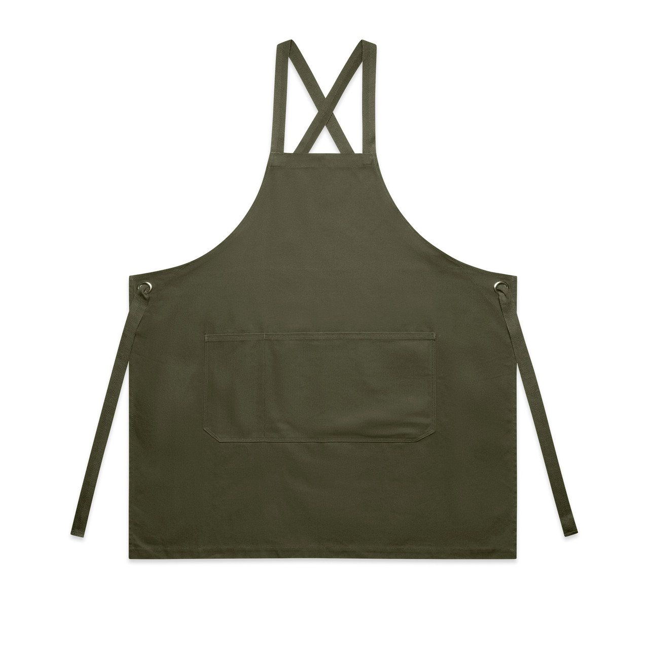 AS Colour 1082 Carrie Apron Army front view for custom printing
